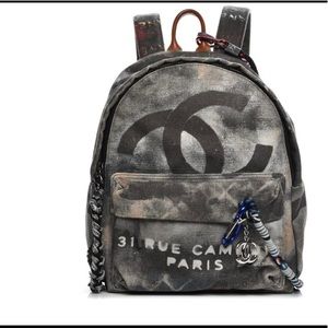 Graffiti Printed Canvas Backpack